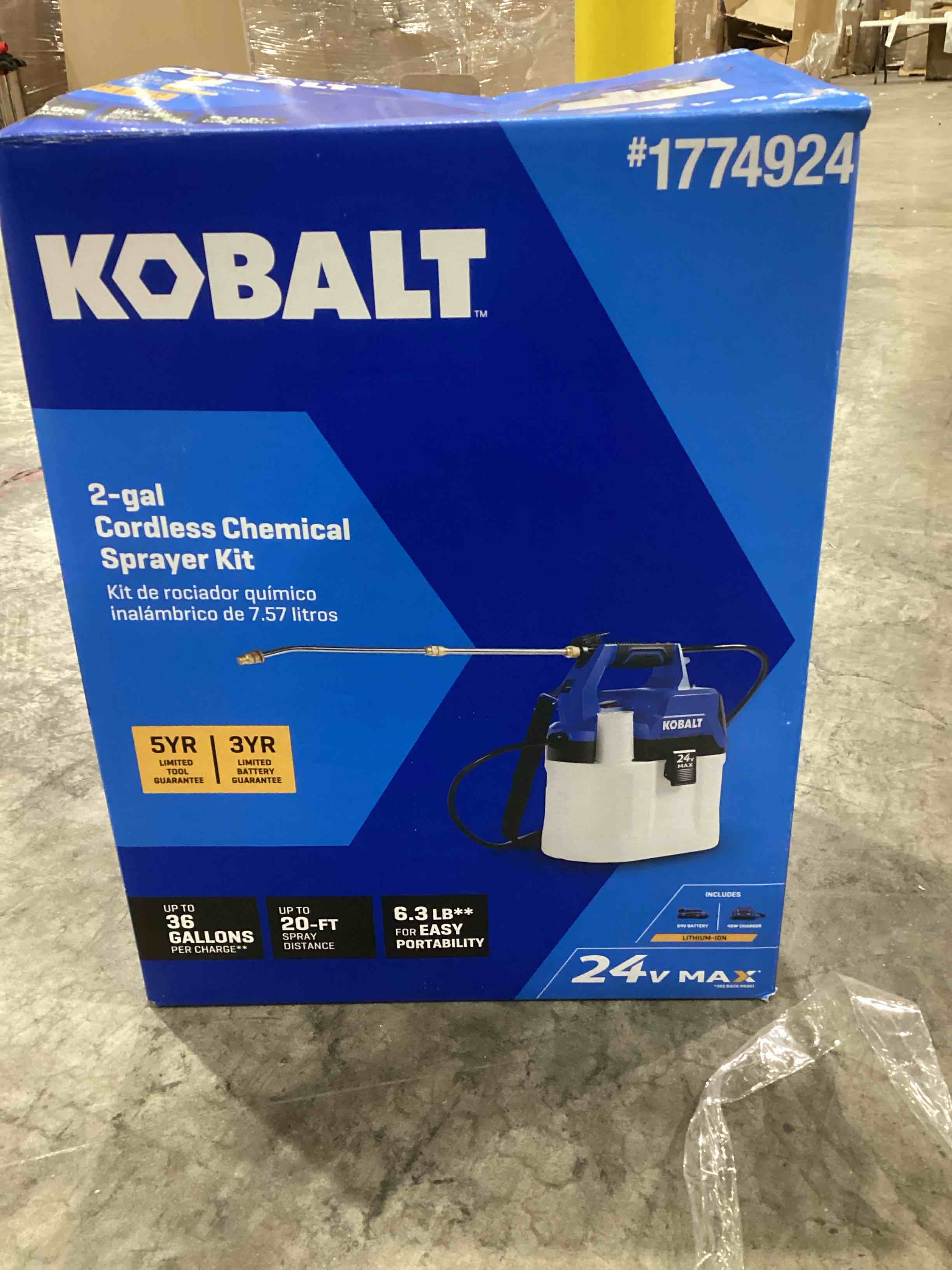 kobalt cordless chemical sprayer kit