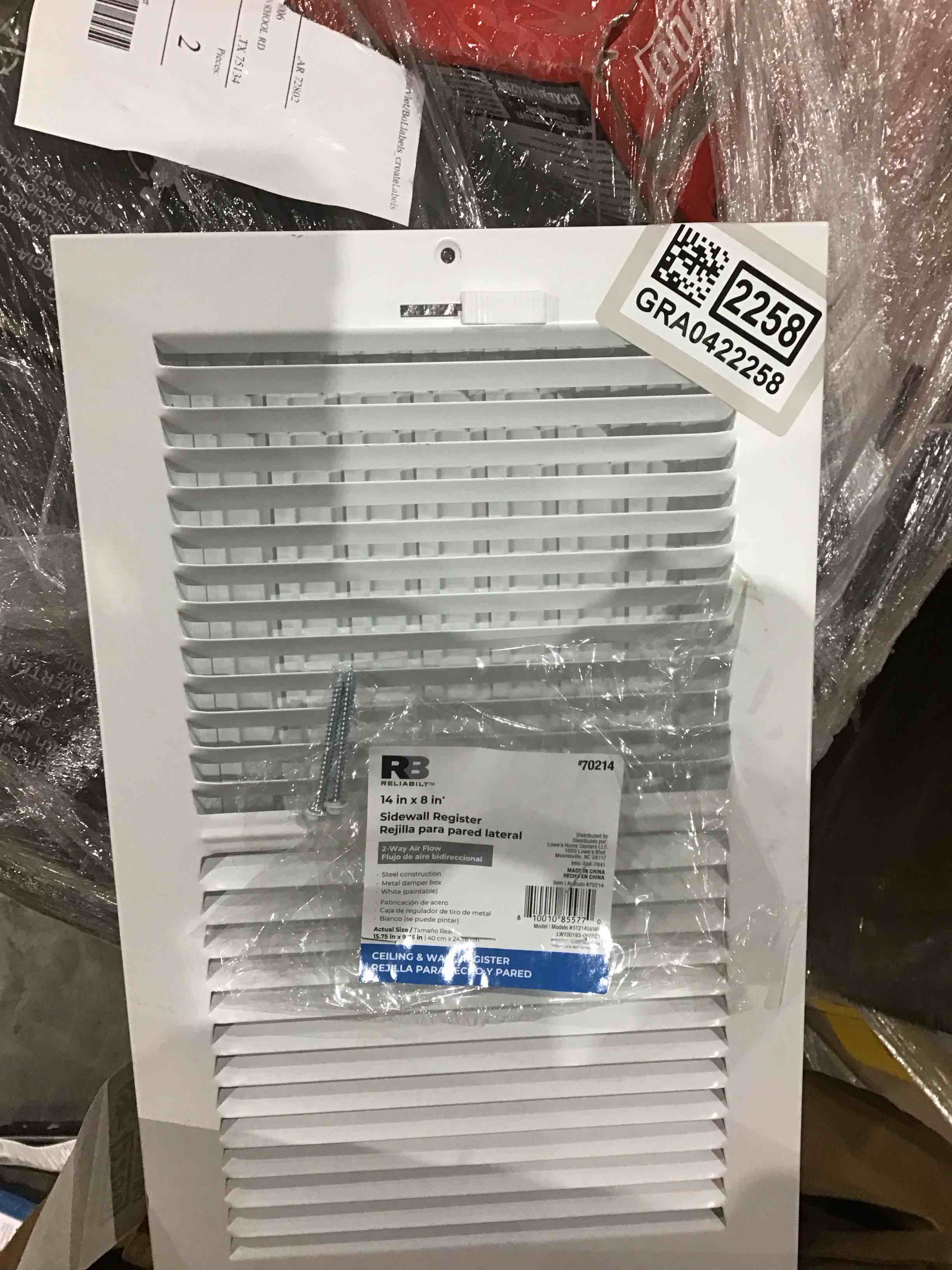 reliabuilt 14x18 vent