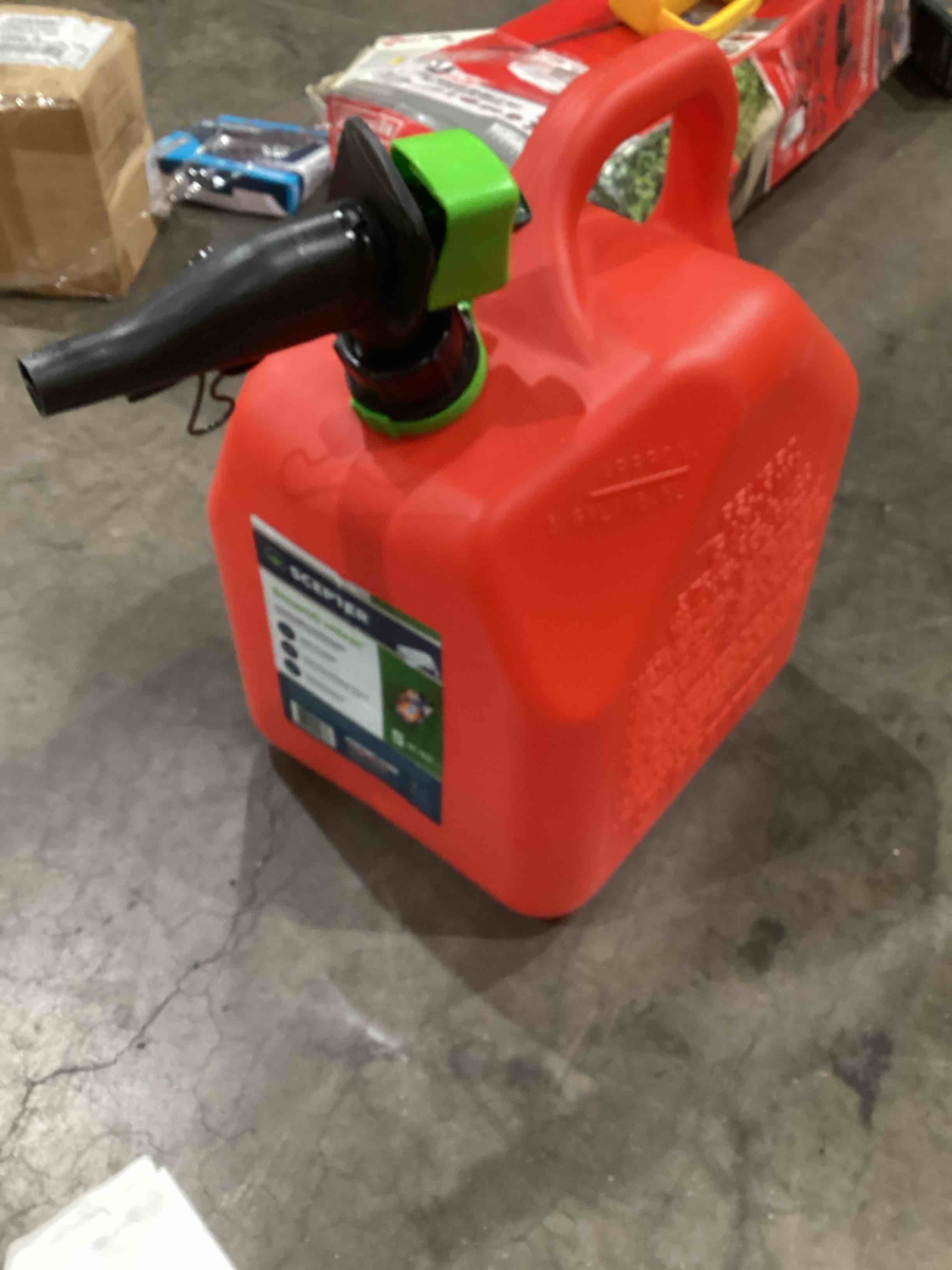Scepter FSCG552 Fuel Container with Spill Proof SmartControl Spout with Bonus Spout Extender, Rear Handle Red Gas Can, 5 Gallon