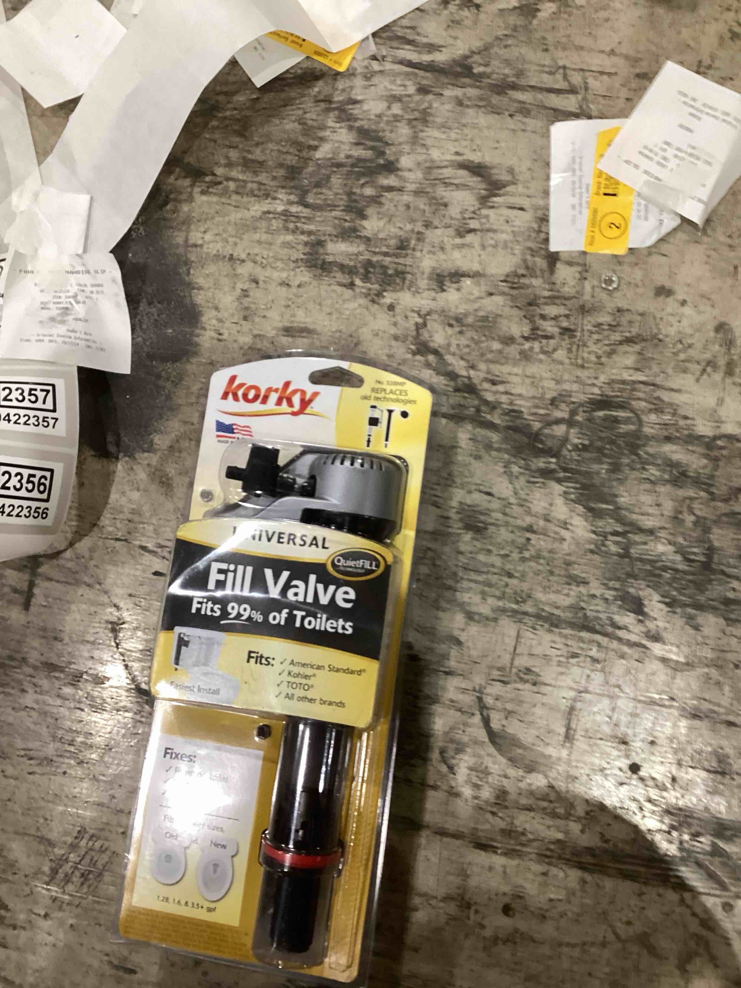 Korky 528XBP QuietFILL 2X Long Life Fill Valve- Fits Most Toilets- Easy to Install- Made in USA, 99% Universal