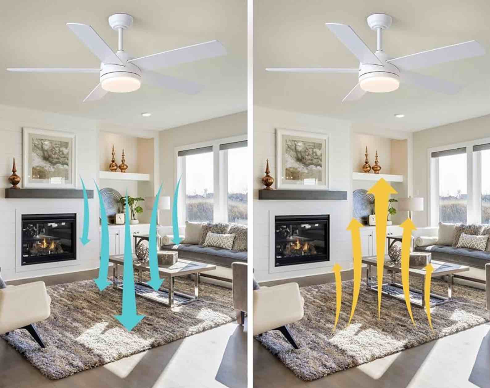 led white ceiling fan 