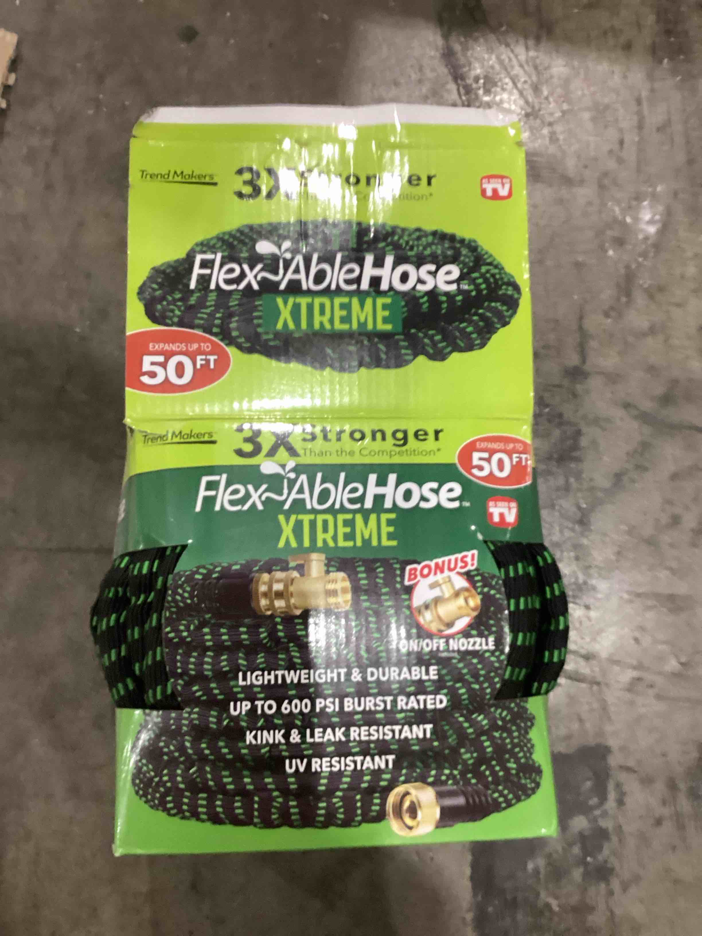 Flex-Able Hose Flex-able Xtreme Hose 100FT - Kink Free, Expandable, Heavy Duty, Green
