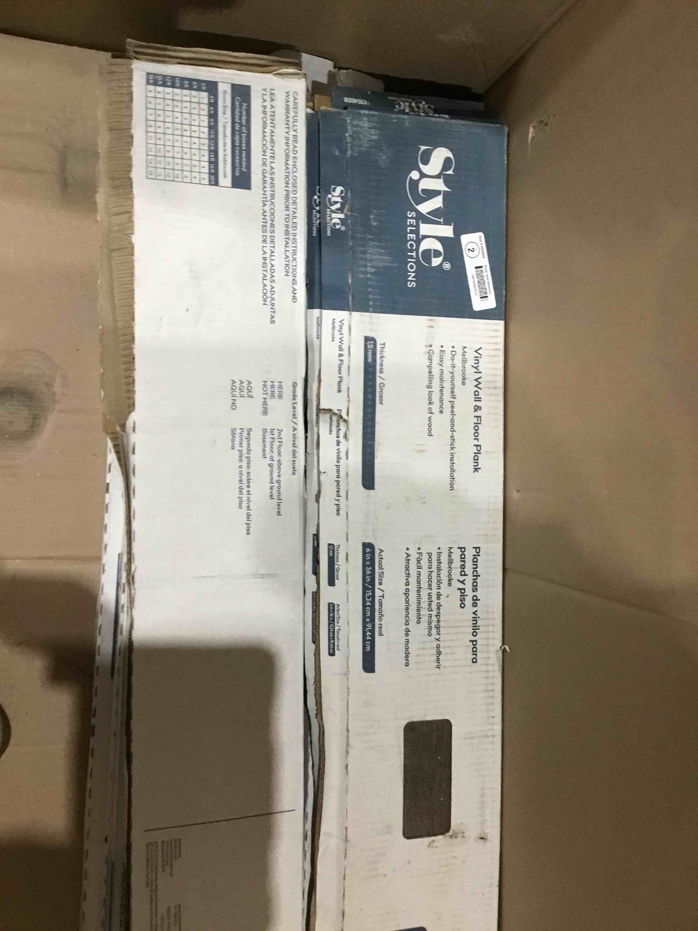 Style Selections Slate  6-mil x 6-in W x 36-in L Vinyl 