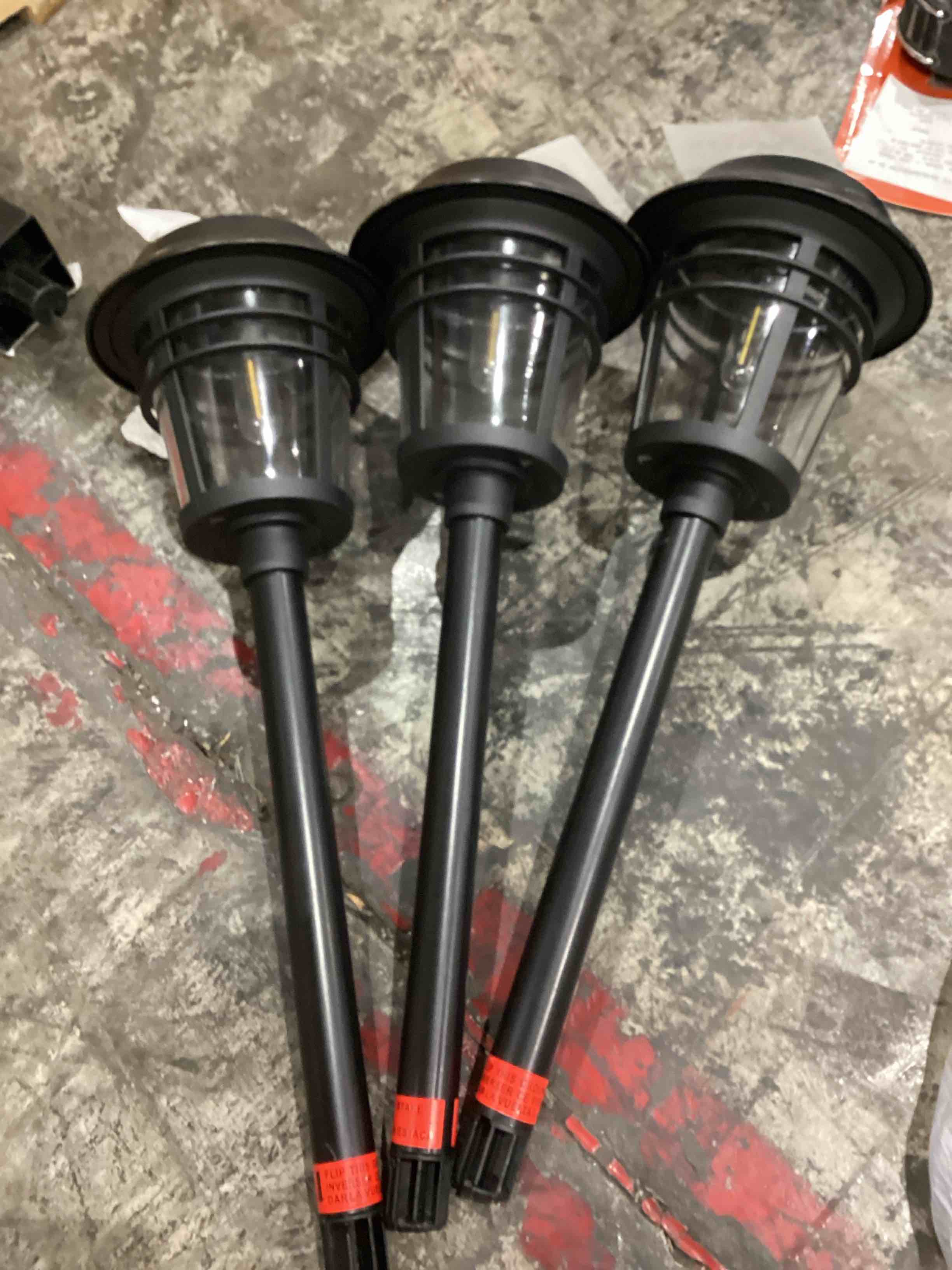 XMCOSY+ Solar Outdoor Lights 15 LM LED Garden Lights with 2-Tone Black & Grey, Seeded Glass Pathway Lights, IP65 Waterproof Solar Powered for Yard Landscape Walkway Driveway (6 Packs, Warm White)