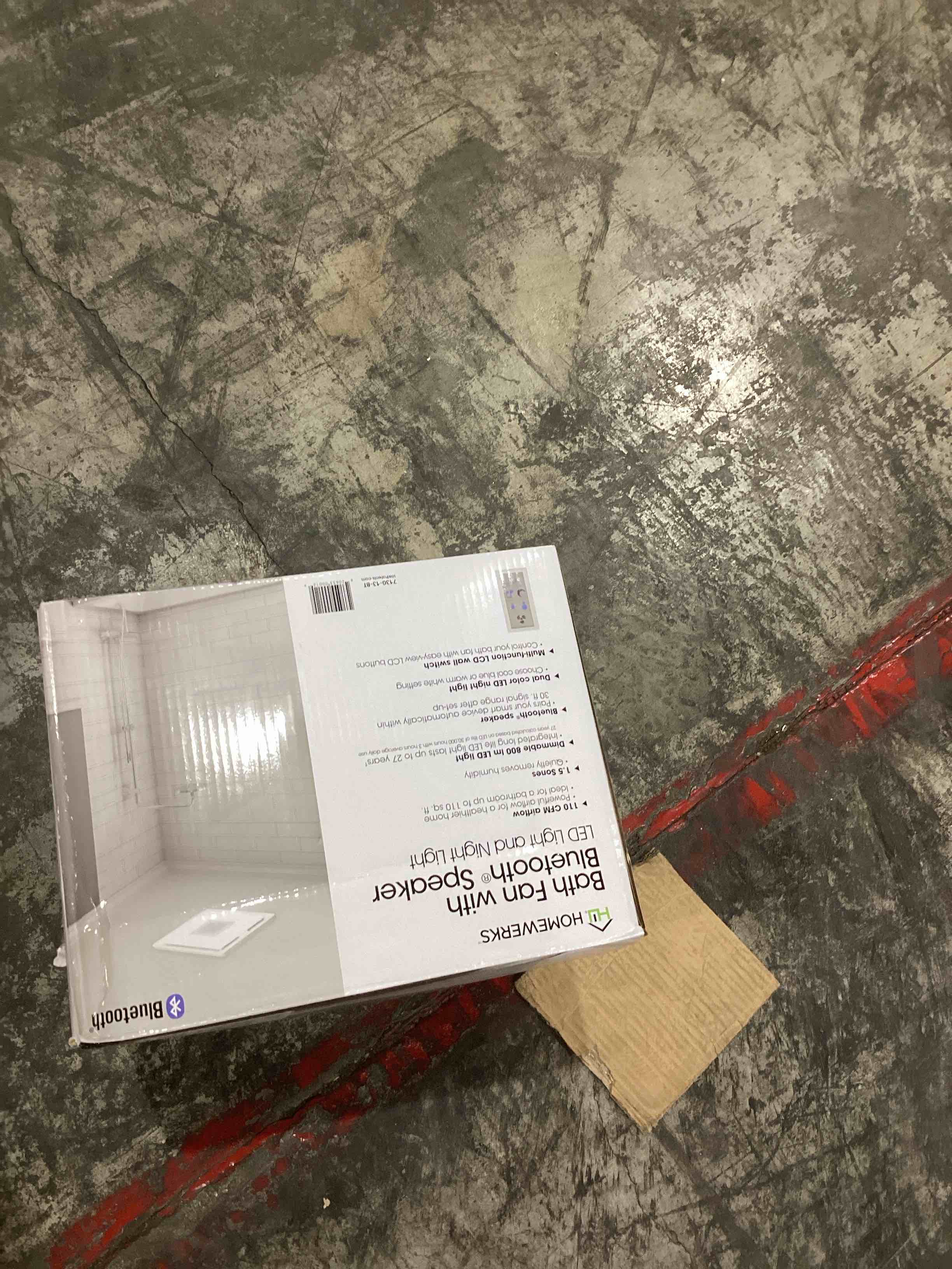 Broan-NuTone SPK110RGBL ChromaComfort Bathroom Exhaust Fan with Sensonic Bluetooth Speaker and LED Light, White