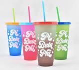 Alpha Sigma Alpha Color Changing Cups (Set of 4)