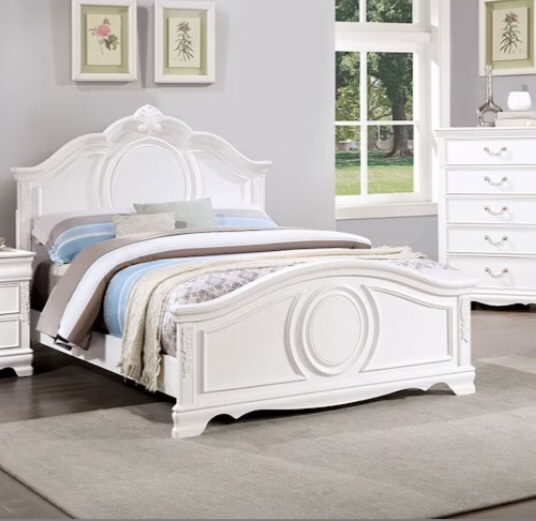( incomplete box 1 of 2 )) Kaibor Full Bed Headboard Full size bed FB!3PCSSLATS CM7458WH-F-FB