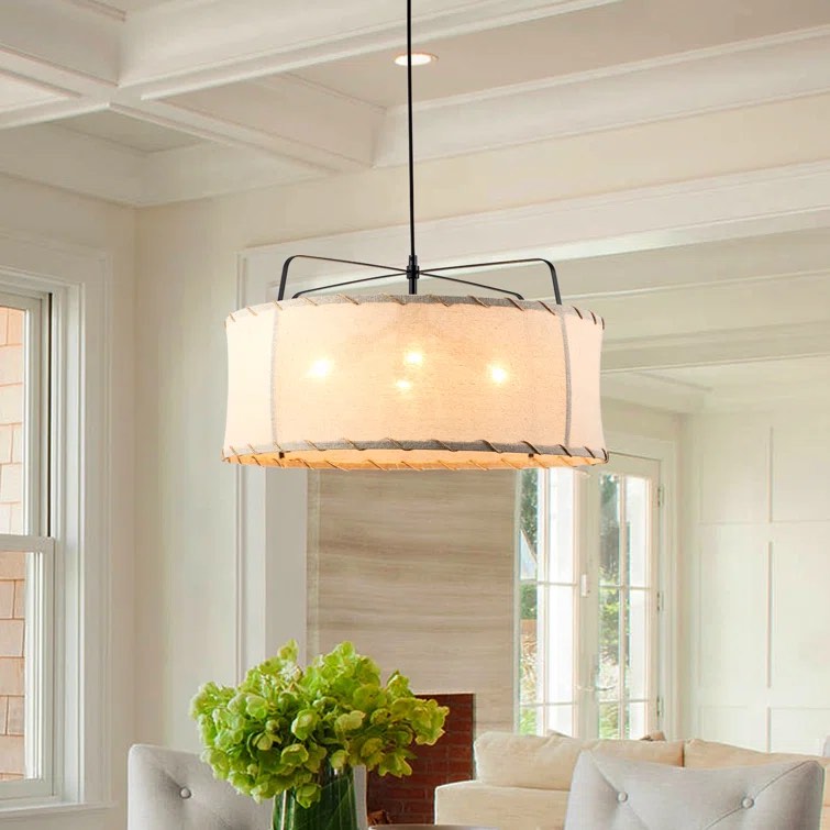 Cheenou 4 - Light Dimmable Drum Pendant