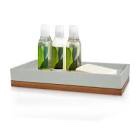 Stonington Concrete Stone/Wooden Bathroom Accessory Tray