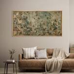 Minimalist Ink Branches Antique Retro Decor Extra Large Artwork Print Wall Art Bedroom