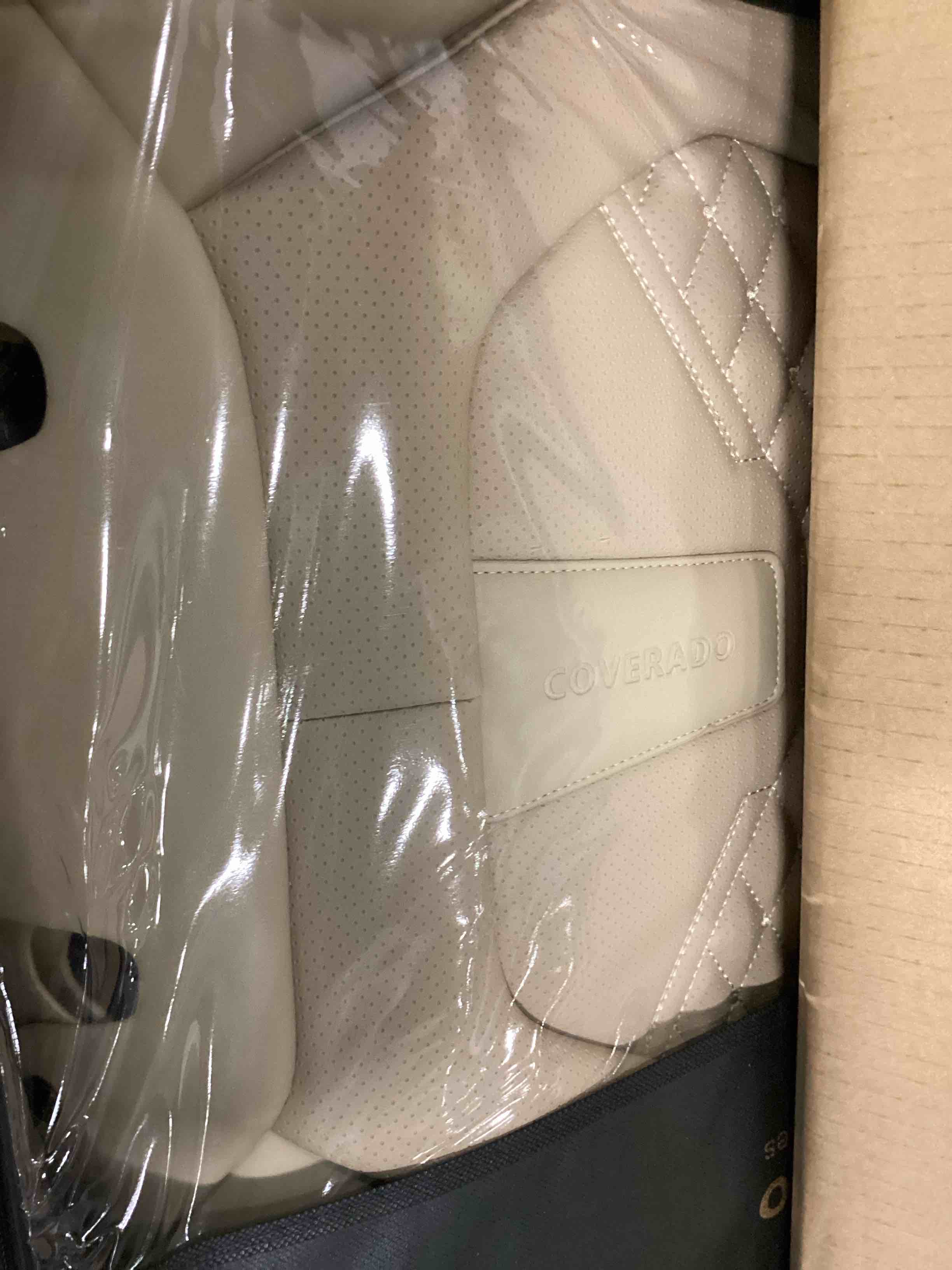 Coverado Front Seat Covers, 2 Pieces Universal Seat Covers for Cars, Breathable Nappa Leather Waterproof Seat Covers, Car Seat Protector, Driver Seat Cover, Auto Seat Covers Fit for Cars, Beige Beige FrontPair