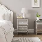 2 Drawers Mirrored Bedroom Nightstand