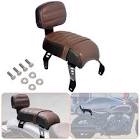 FOVPLUE Passenger Seat w/Backrest for Indian Scout Rogue/Rogue Sixty 2022-2023, Bobber Twenty/Sixty 2020-2023, Bobber Twenty/Sixty ABS 2020, Bobber 2018-2023, Bobber ABS 2018-2020, for 2882853,Brown