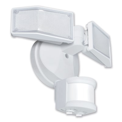 Good Earth Lighting 180-Degree 80-Wattage Equivalent Hardwired LED White 2-Head Motion