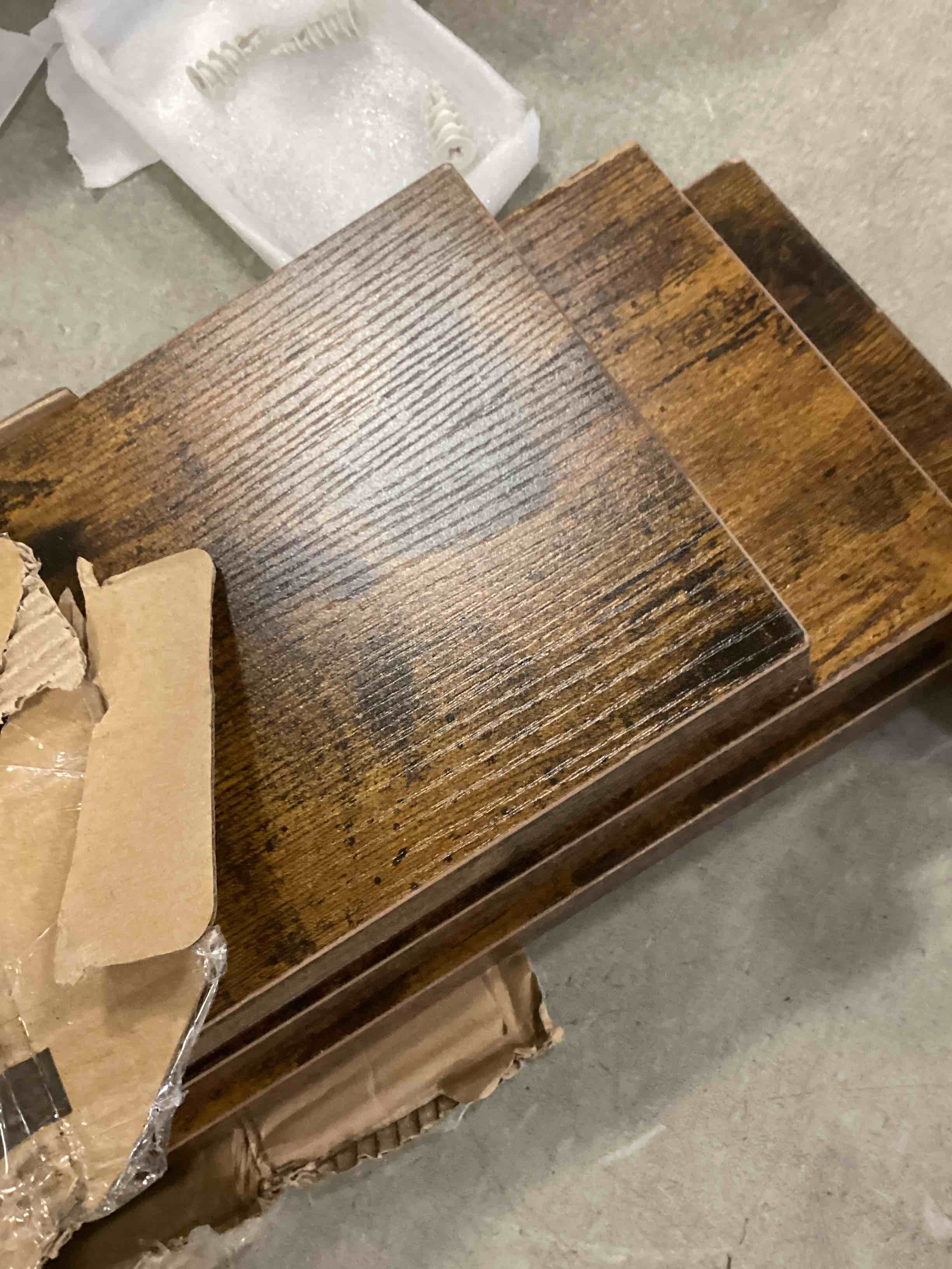 QEEIG Bathroom Decor - Floating Shelves Set of 3 Wall Mounted Shelf Bedroom Living Room Farmhouse 15 inch, Rustic Brown