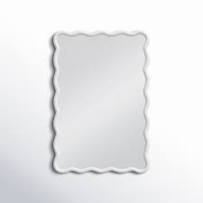 Allurine solid wood wavy wall mirror 24x36
