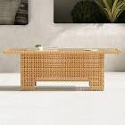 51.25'' L x 27'' W Extendable Outdoor Wicker Coffee Table