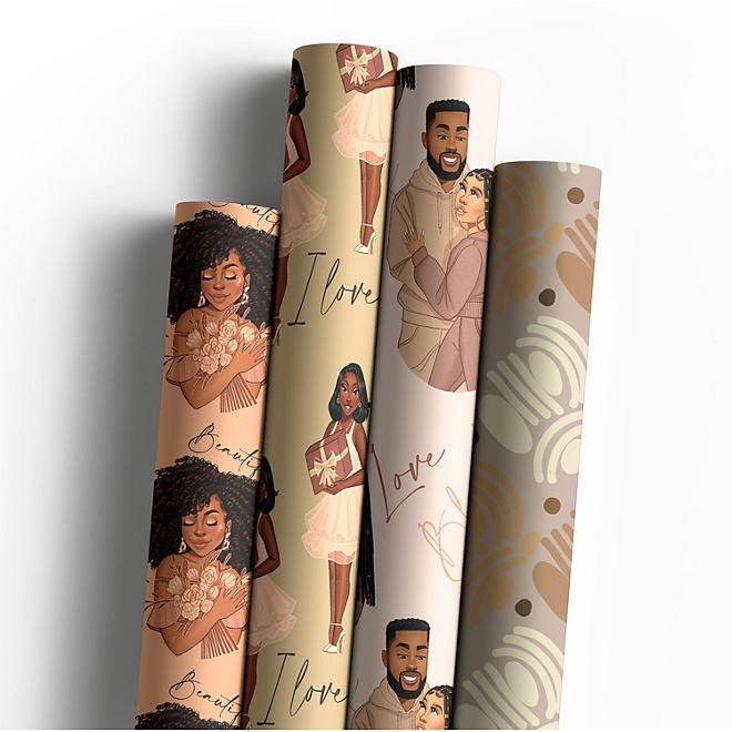 MAH melanin beautiful occasions collection 4 rolls luxury gifts wrap