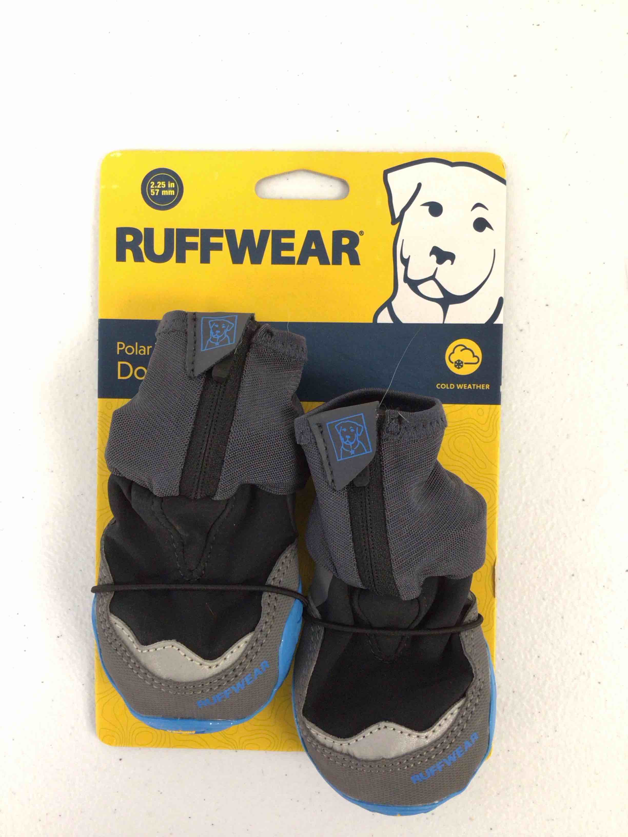 Ruffwear, Polar Trex Waterproof Winter Dog Boots with Rubber Soles for Cold Weather, Obsidian Black, 2.25 in (2 Boots)