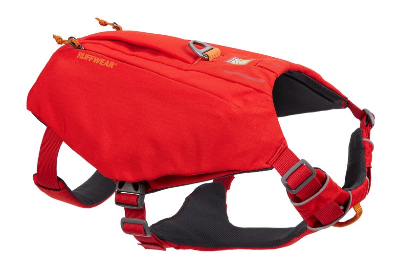 RUFFWEAR, Switchbak Dog Harness, Pack & Harness Hybrid for Day Trips & Everyday Use, Red Sumac, Medium 
