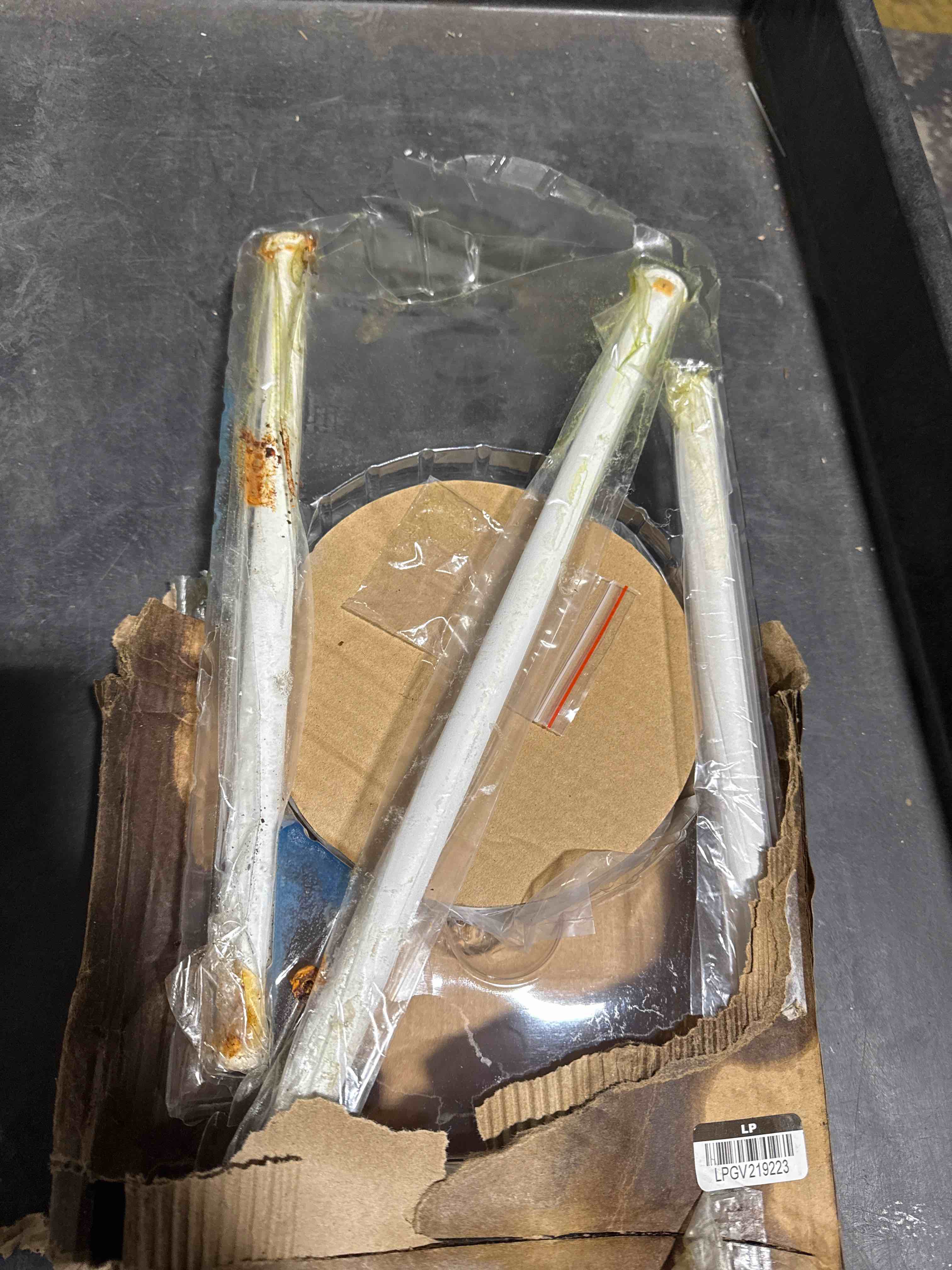 Condition photo showing As Is for sunny point toilet tissue paper roll holder 