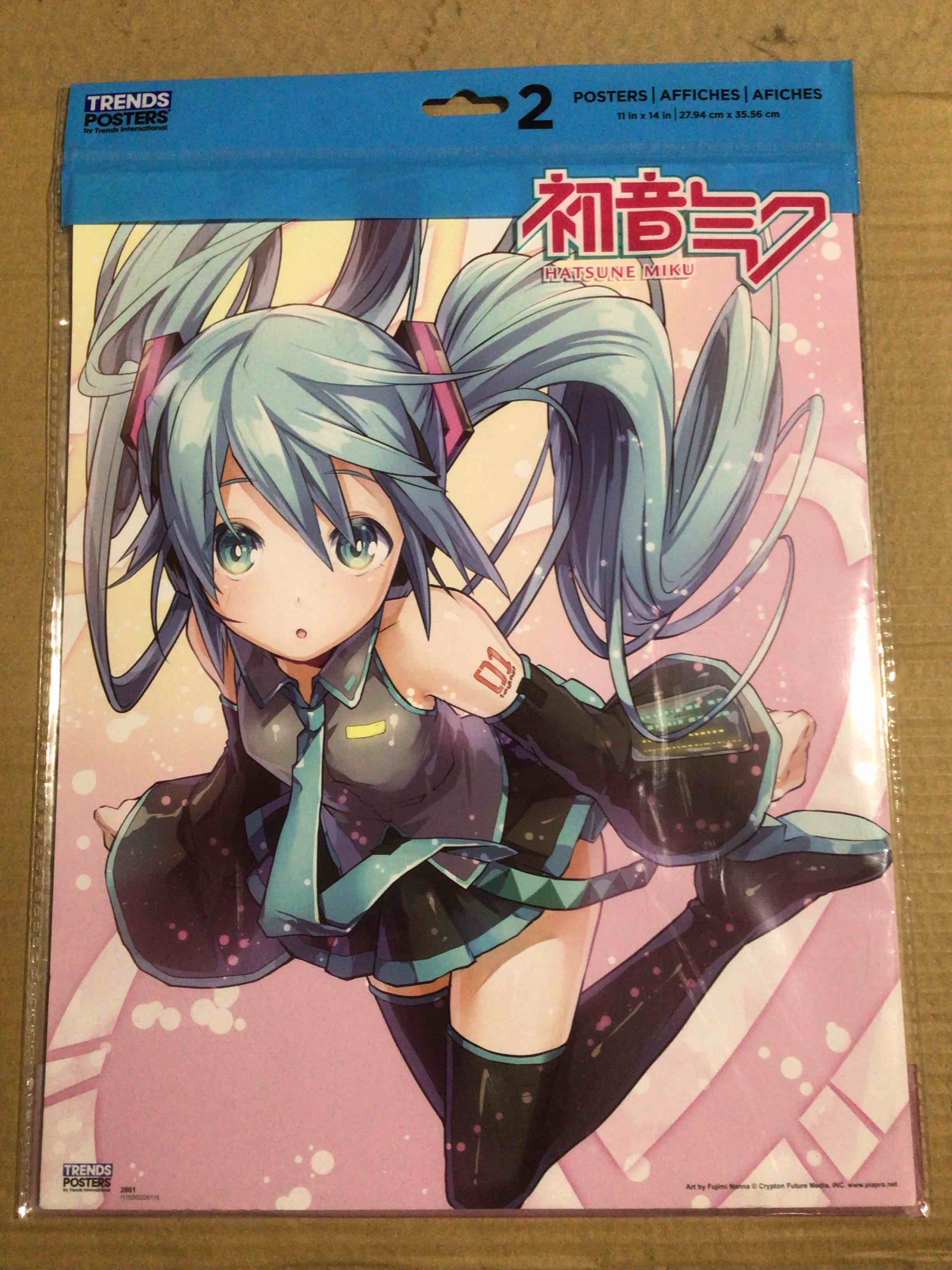 Trends International Hatsune Miku Poster 2-Pack 11 Inch X 14 Inch 