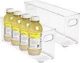 Set of 2 Clear Plastic Storage Bins 