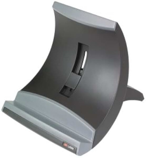 3M LX550 9 in. x 12 in. x 6.5 in. to 9.5 in. 20-lb. Capacity Vertical Notebook Computer Riser with Cable Management - Black/Charcoal Gray