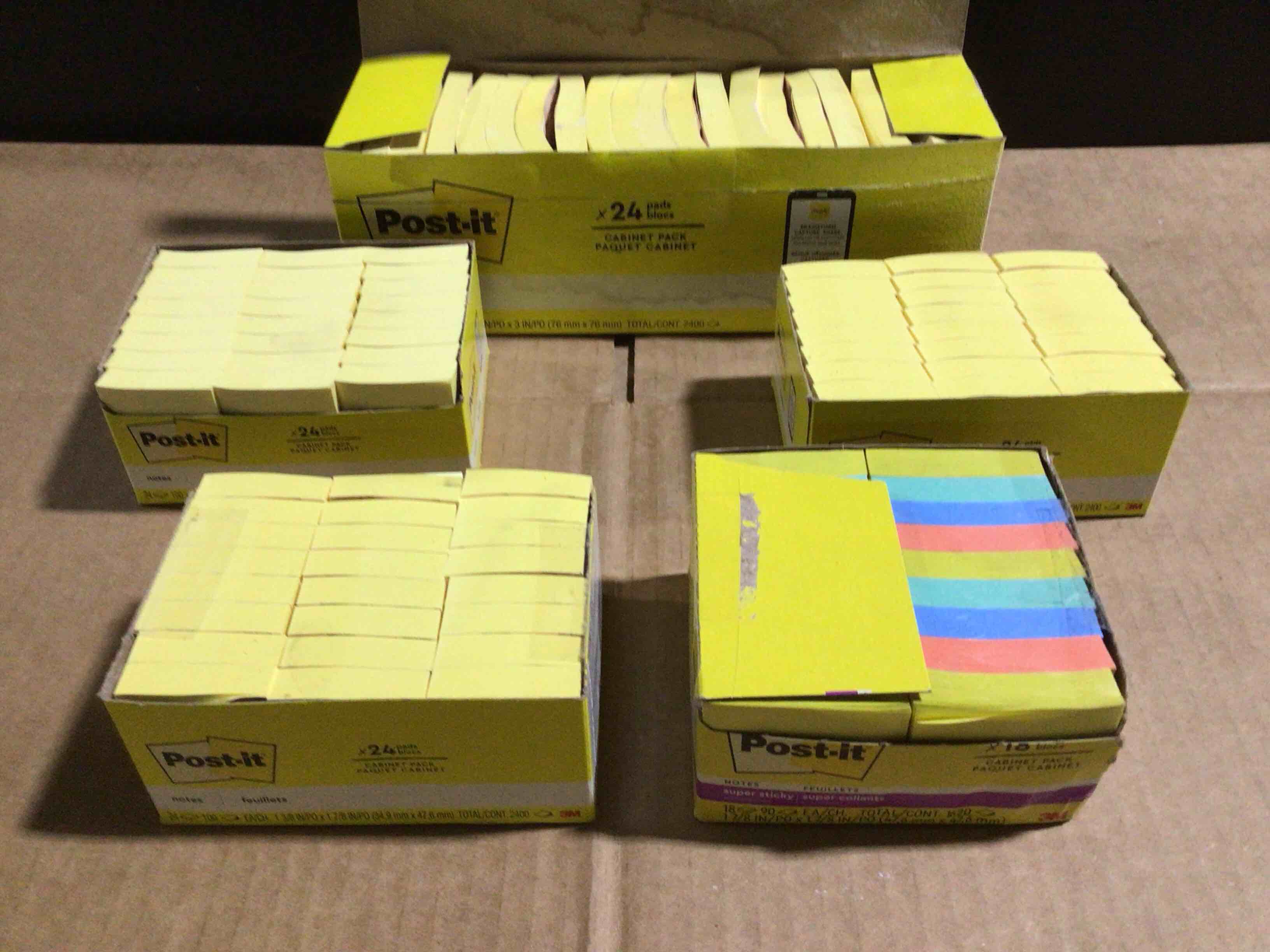 Post~It Note Pads, Multiple Sizes and Colors 