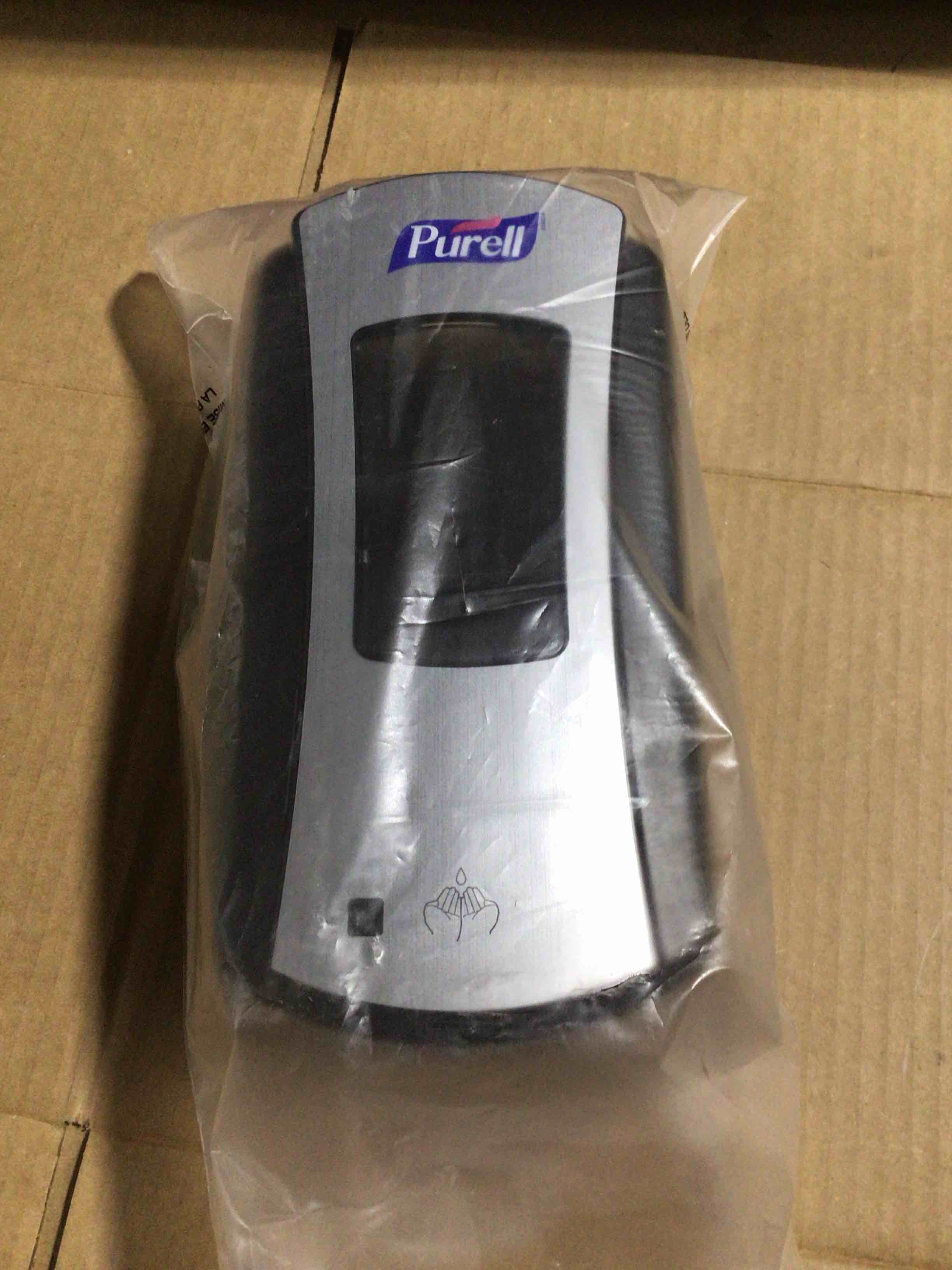 purell ltx-12 touch-free hand sanitizer dispenser, chrome/black, for 1200 ml purell ltx-12 hand sanitizer refills (pack of 1 - refills sold separately) - 1928-04