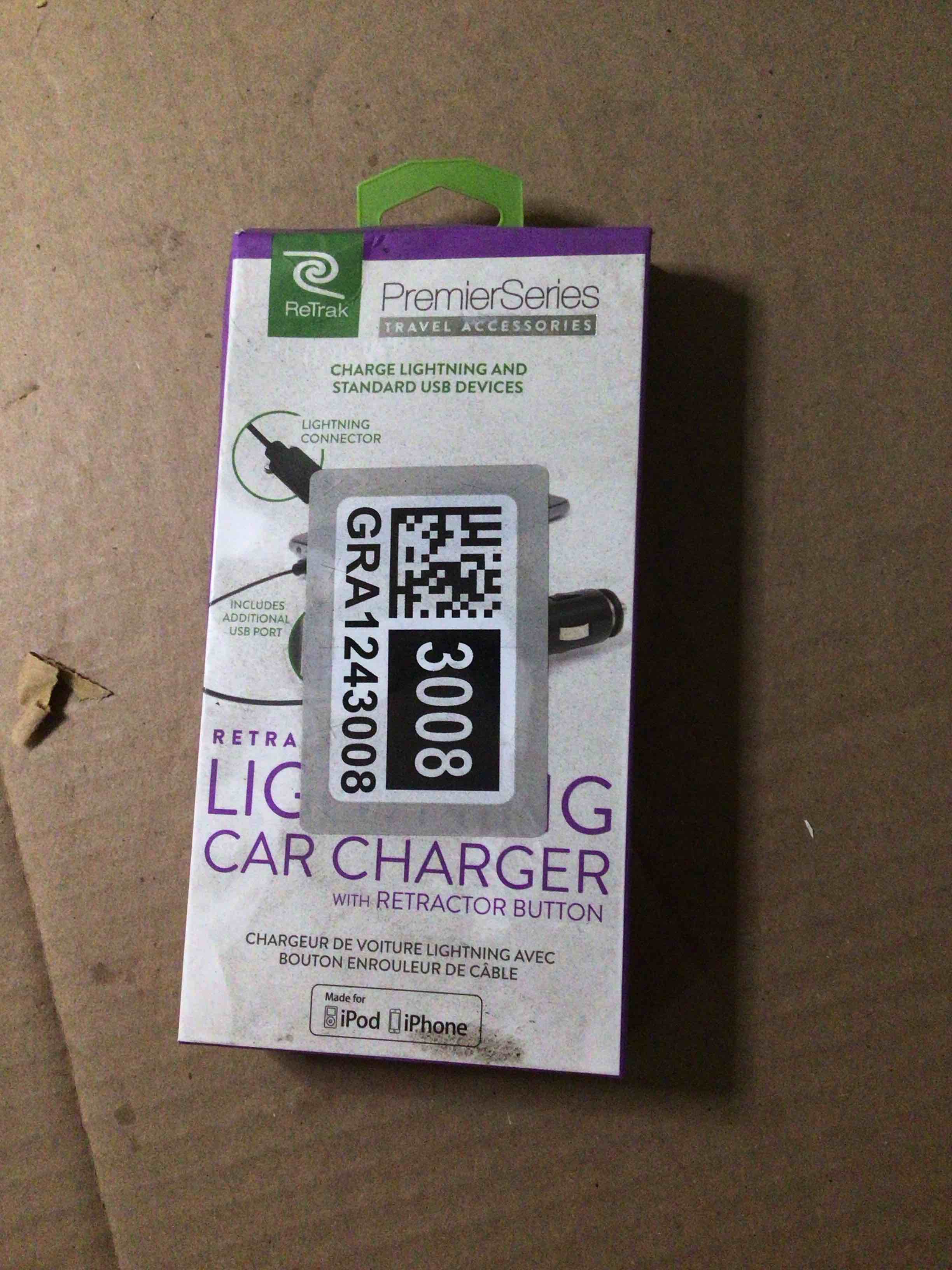 Condition photo showing Brand New for retrak etltcar lightning car charger