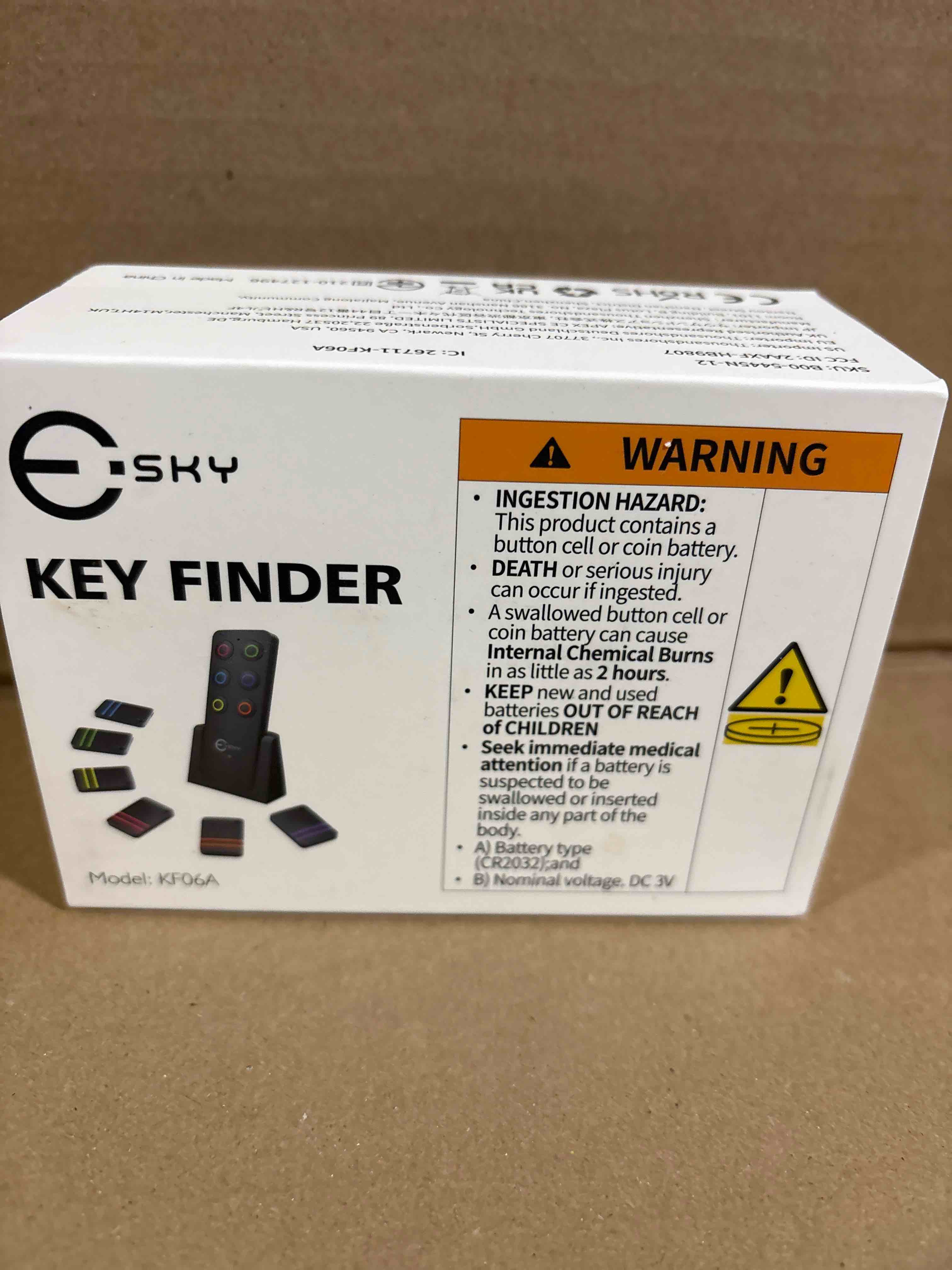Condition photo showing New/Like New for Esky Key Finder Locator with Sound, Stick-on TV Remote Control Finder, Item Locator Tags with 85dB Noise Sound 6 Receivers, Wallet Tracker Key Finders for Finding Keys, Remote Gift Idea Black