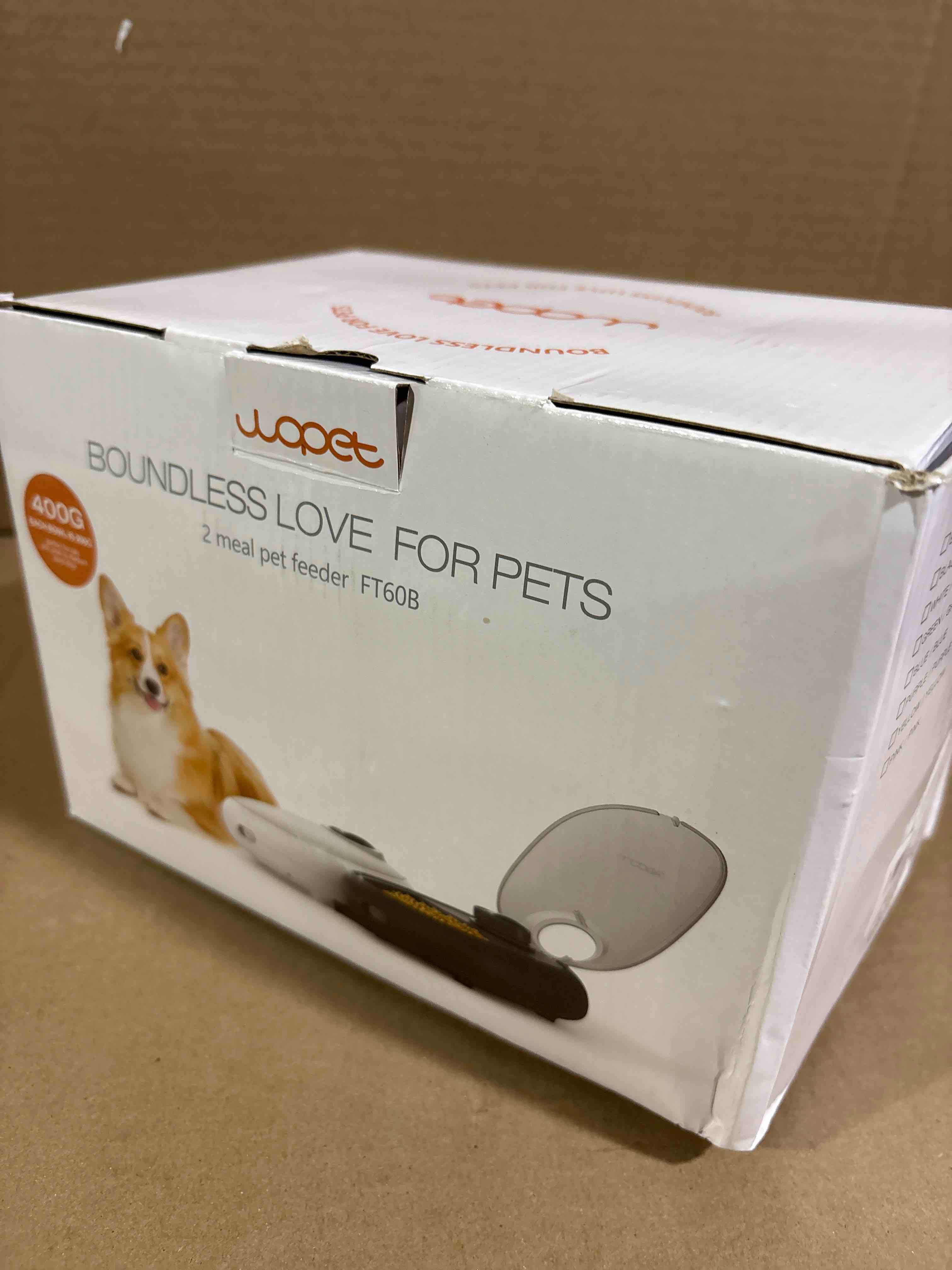 Condition photo showing New/Like New for WOPET Automatic Cat Feeder– 48H Programmable Pet Food Dispenser with Ice Pack for Freshness, Yogurt & Canned Meals – Perfect for Cats, Kittens & Small Dogs Black