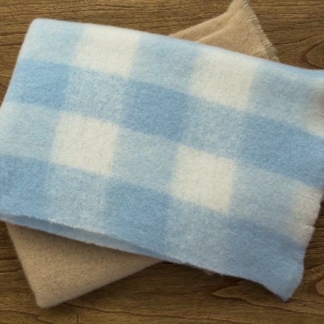 Navy Blue checkered blanket 