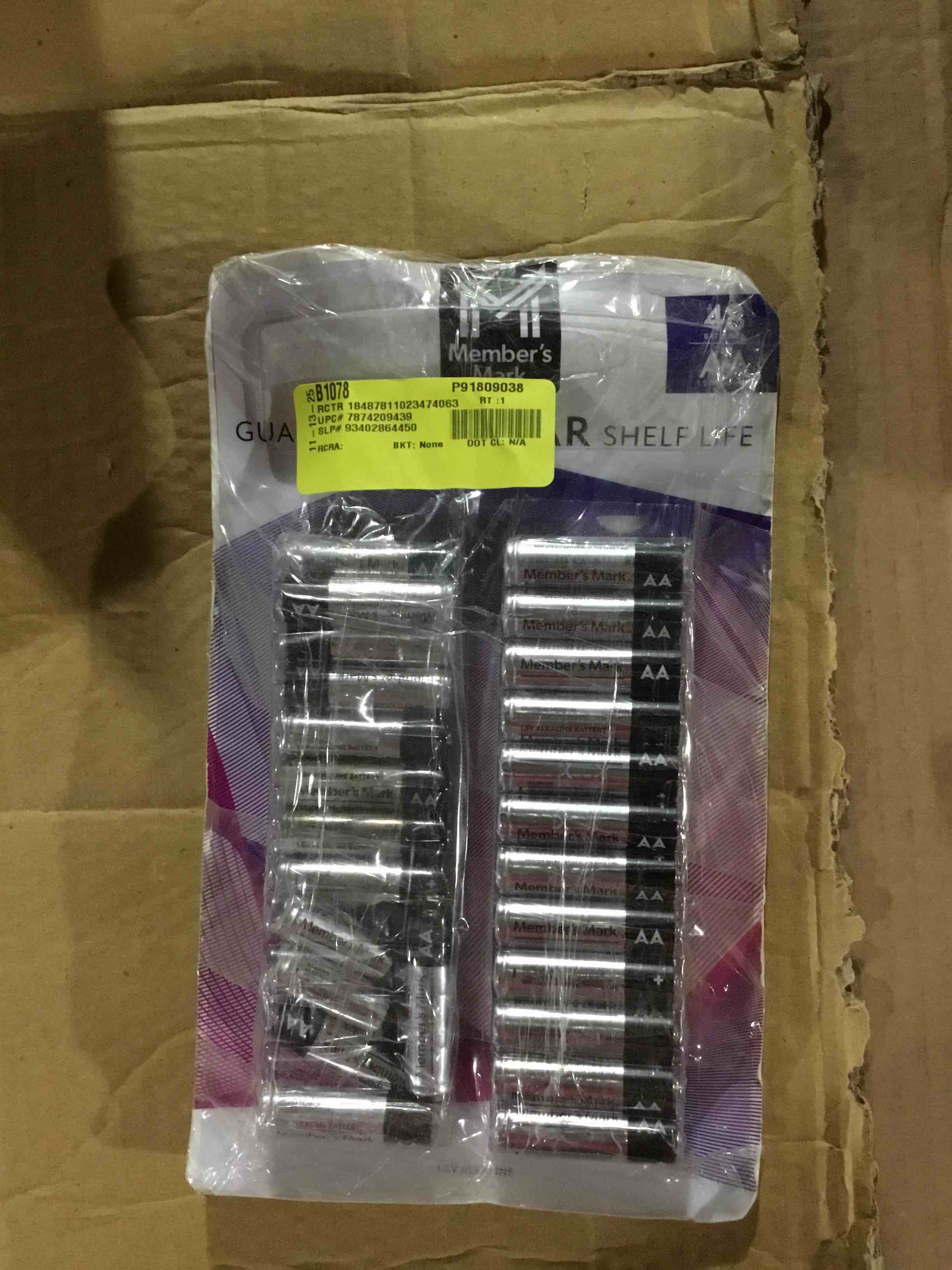 Condition photo showing Good Condition for Member's Mark Alkaline AA Batteries (48 Pack)