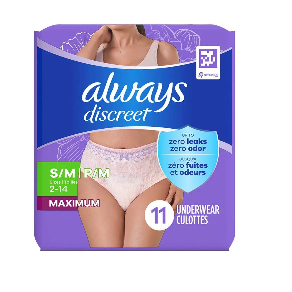 Always Discreet Maximum Protection Underwear Small/Medium