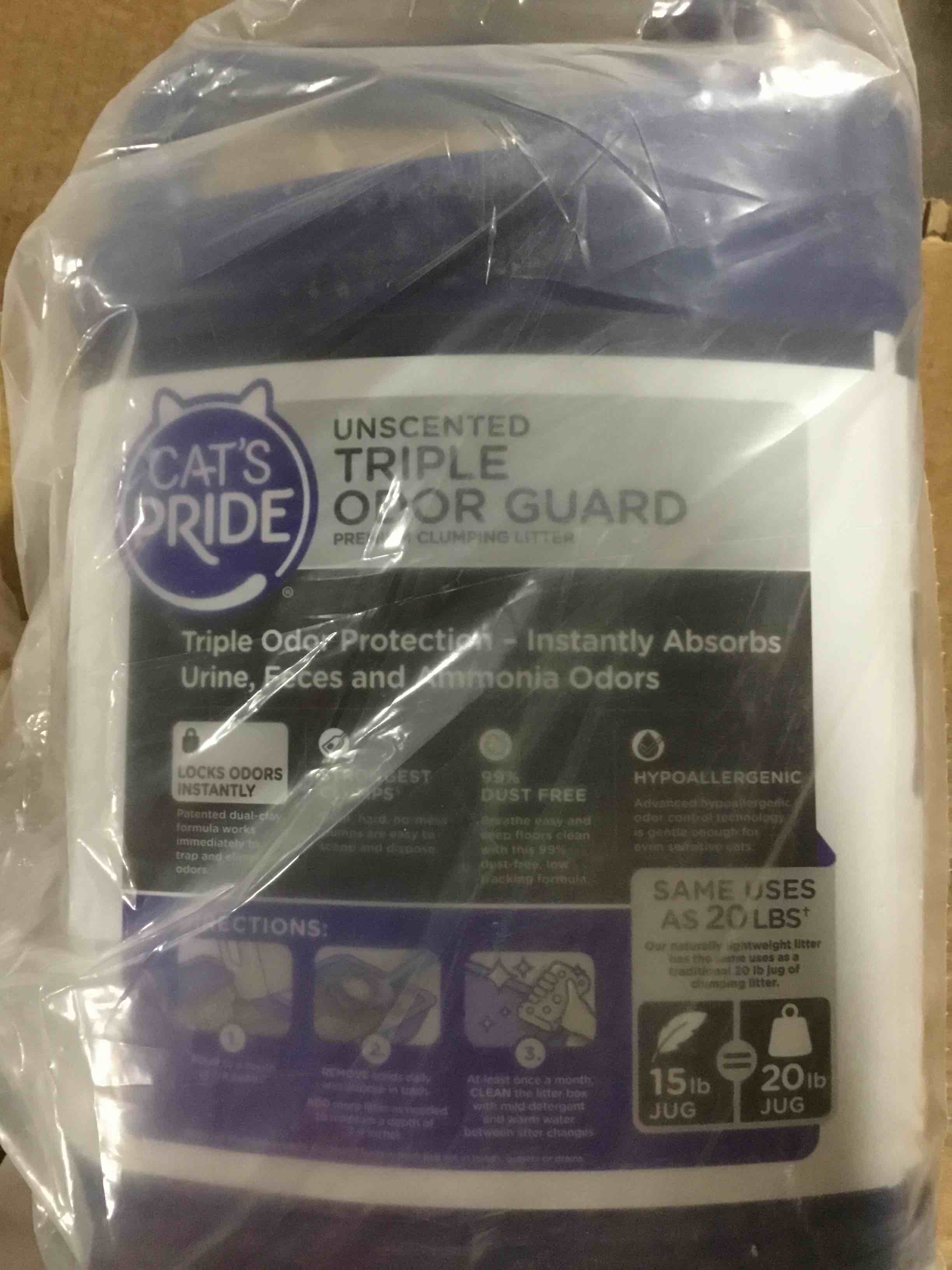 Condition photo showing Good Condition for Cat s Pride Max Power Triple Odor Guard Unscented Clumping Cat Litter  15 lb Jug