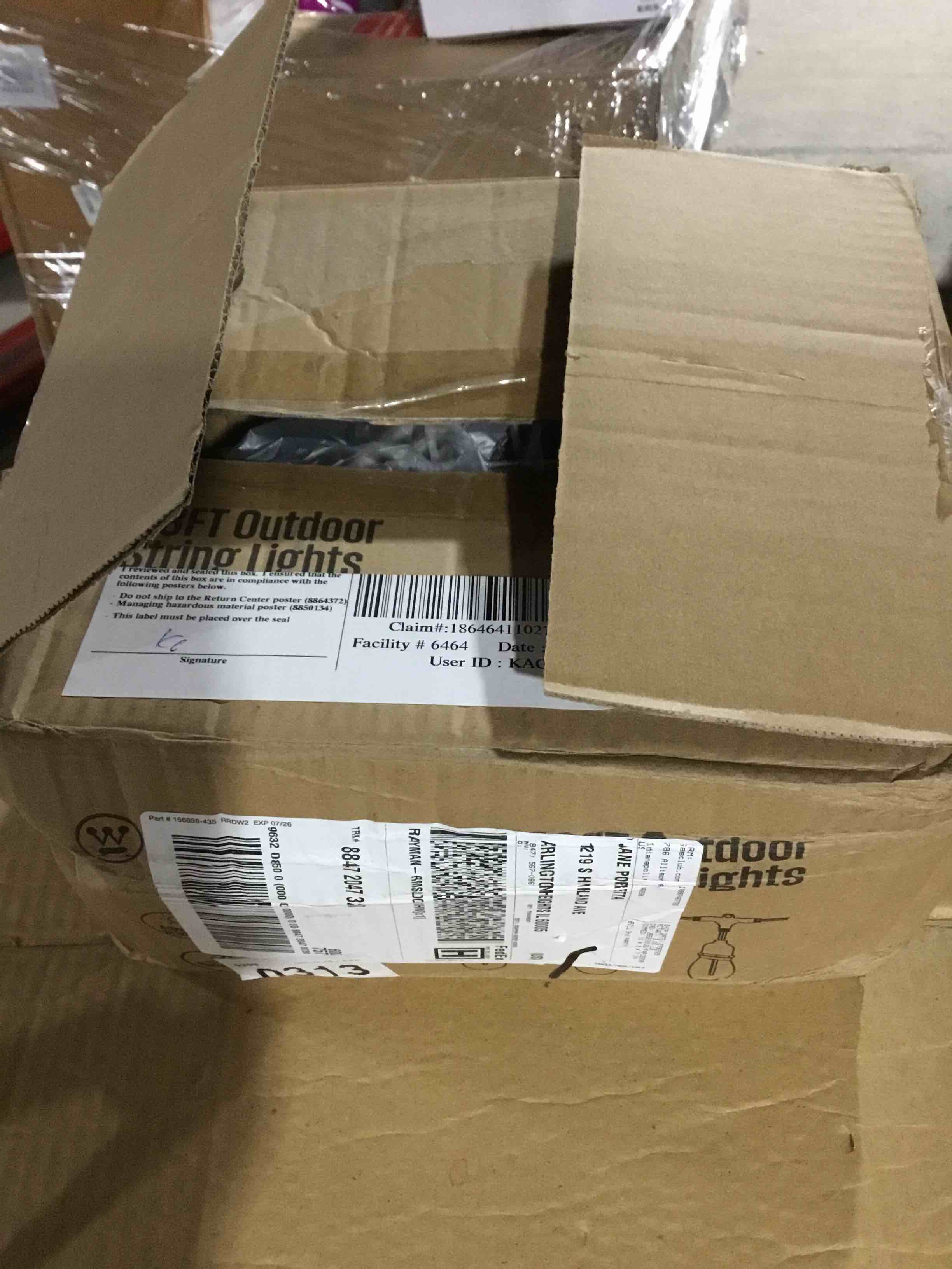 Condition photo showing Good Condition for ENERGETIC 48ft Outdoor String Lights with 16 2W S14 LED Bulbs(1 Spare), Black Waterproof IP65, UL Listed