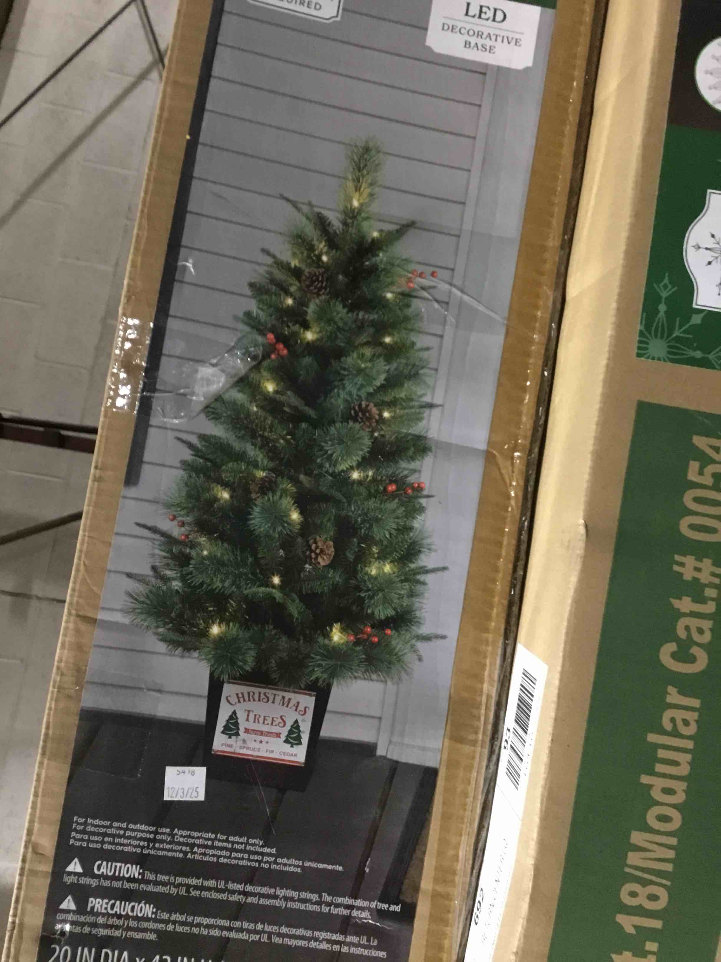 3.5 foot pre lit porch Christmas tree 