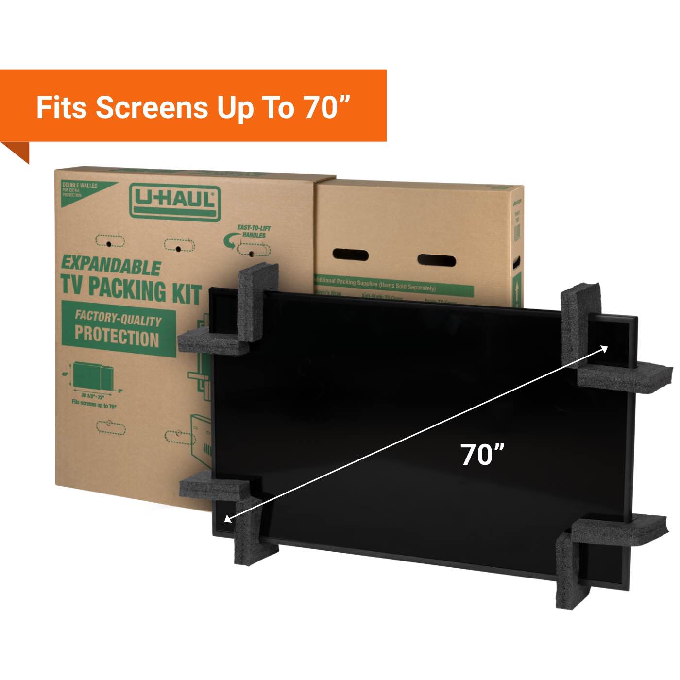 Expandable Tv Packing Kit fits screens up to 70”