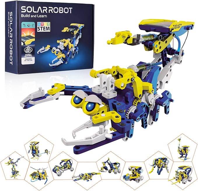 OUTOGO STEM Projects 11-in-1 Solar Robot Toy for Kids Ages 8-12, Science Kits Educational Robotics to Build, Christmas Birthday Gifts for 8 9 10 11 12 13 14 Year Old Boys Girls Teens.