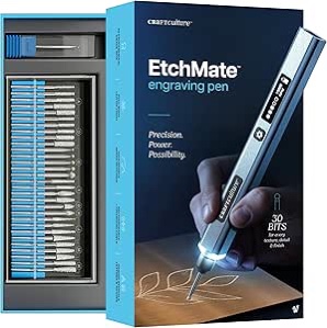 EtchMate Engraving Pen for Metal, Wood, Glass, Plastic & All Materials - Engraver Pen Tool - Teen Boy Gifts - Unique Gifts for Women, Teenage Girl - Cool Christmas Gift Ideas - Craft Kits for Adults