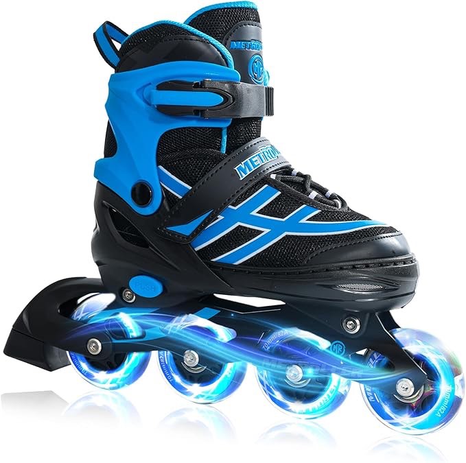 METROLLER Inline Skates for Girls Boys Ages 5-8 8-12 Adjustable Illuminating Wheels Inline Roller Skates for Youth Kids Outdoor Blades Visit the METROLLER Store