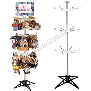 Retail Floor Spinner, 3-Tier Display Stand