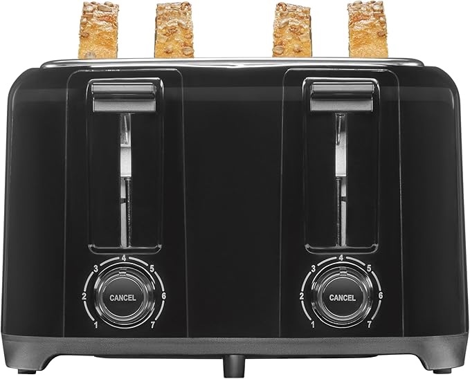 Proctor Silex - Wide-Slot 4 Slice Toaster, Black, 24215PS - Black