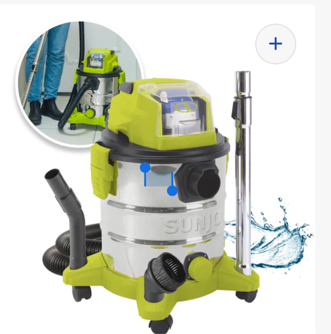 Sun Joe 24V-WDV6000 24-Volt* IONMAX Cordless Portable Stainless Steel Wet/Dry Vacuum Kit | 5.3 Gal | W/ 4.0-Ah Battery 