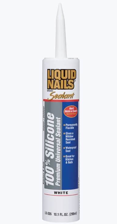 Liquid Nails Silicone Premium Universal Sealant (LS-205), Clear, 10.1 oz