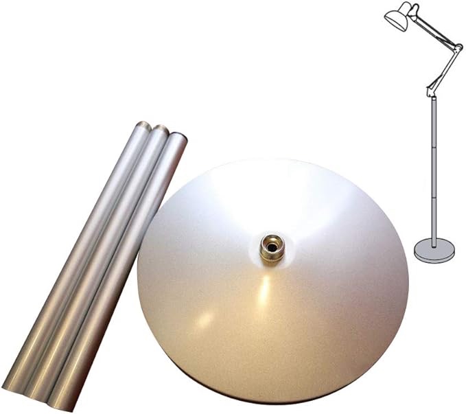 STGLIGHTING Weighted Base Floor Lamp Accessories and Parts Floor Lamp Base Replacement Optional Base Lighting Downrods Stems for DIY,Silver