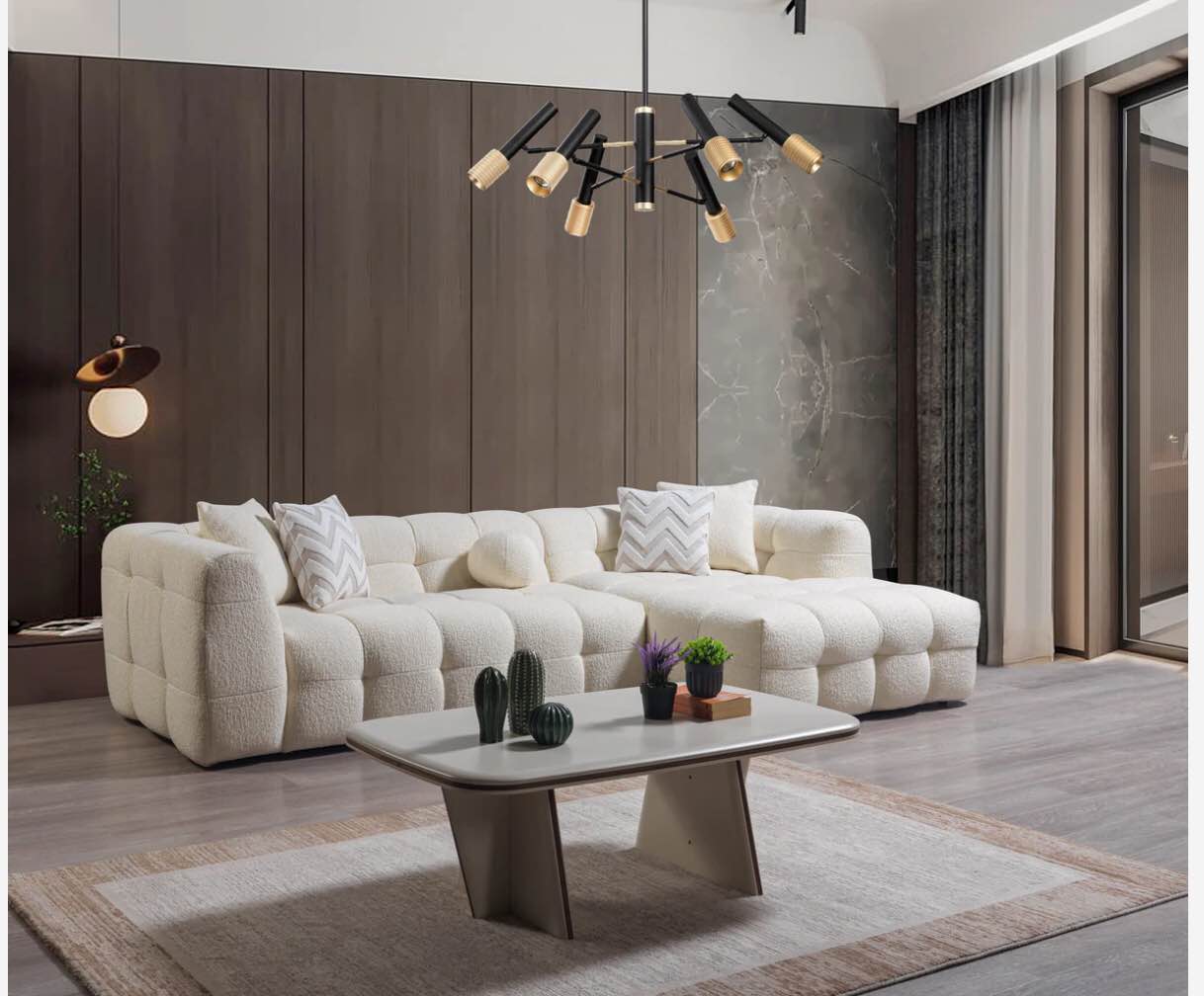 Ivy Ivory Boucle RAF Sectional( Only Arms) 