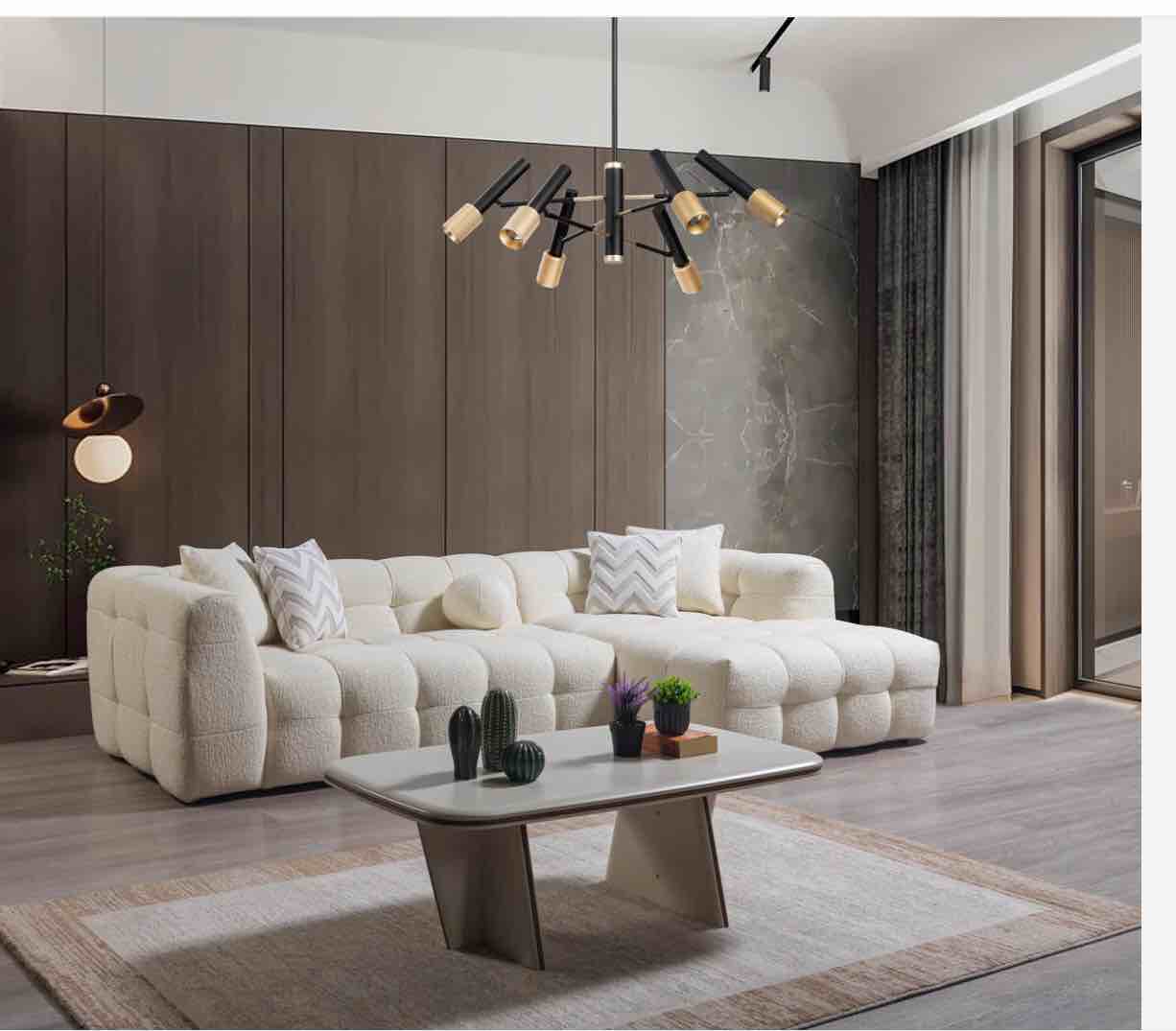 Ivy Ivory Boucle RAF Sectional ( Only Arms)